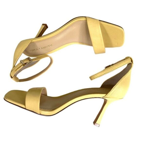 Vince Camuto Enella Ankle Strap Heeled Sandals Yellow 5.5 - Picture 6 of 10